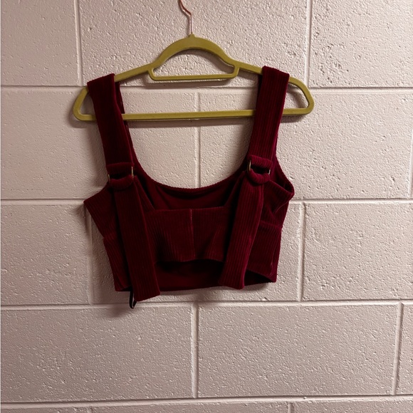 NWOT Maeve Chenille Cropped Corset Tank - Picture 5 of 7